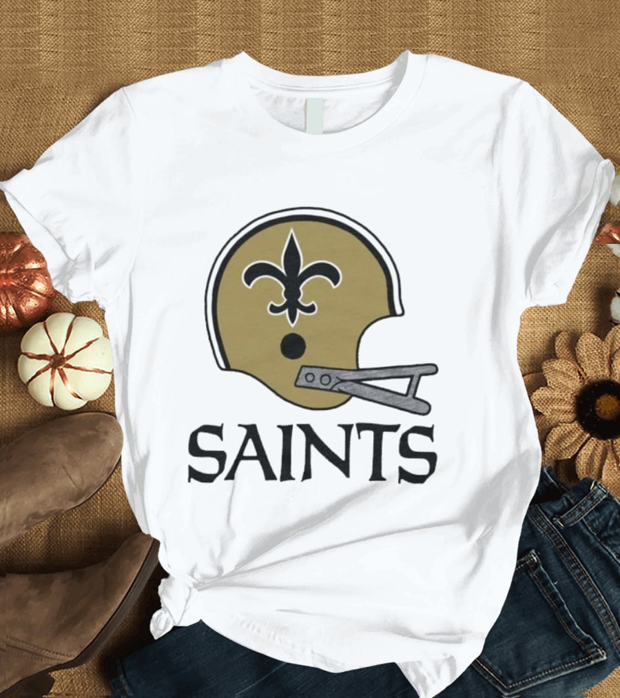 New Orleans Saints Vintage Helmet Fleur De Lis T-Shirt