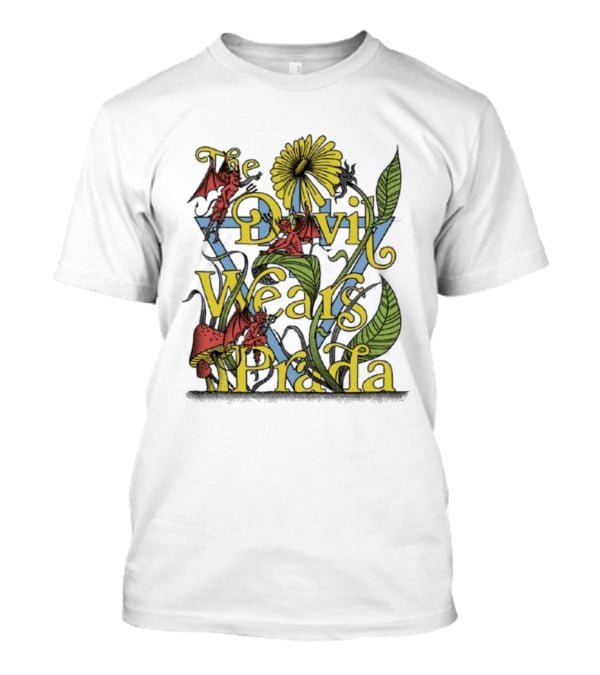 The Devil Wears Prada Flower Satan With Devils And Foliage T-Shirt