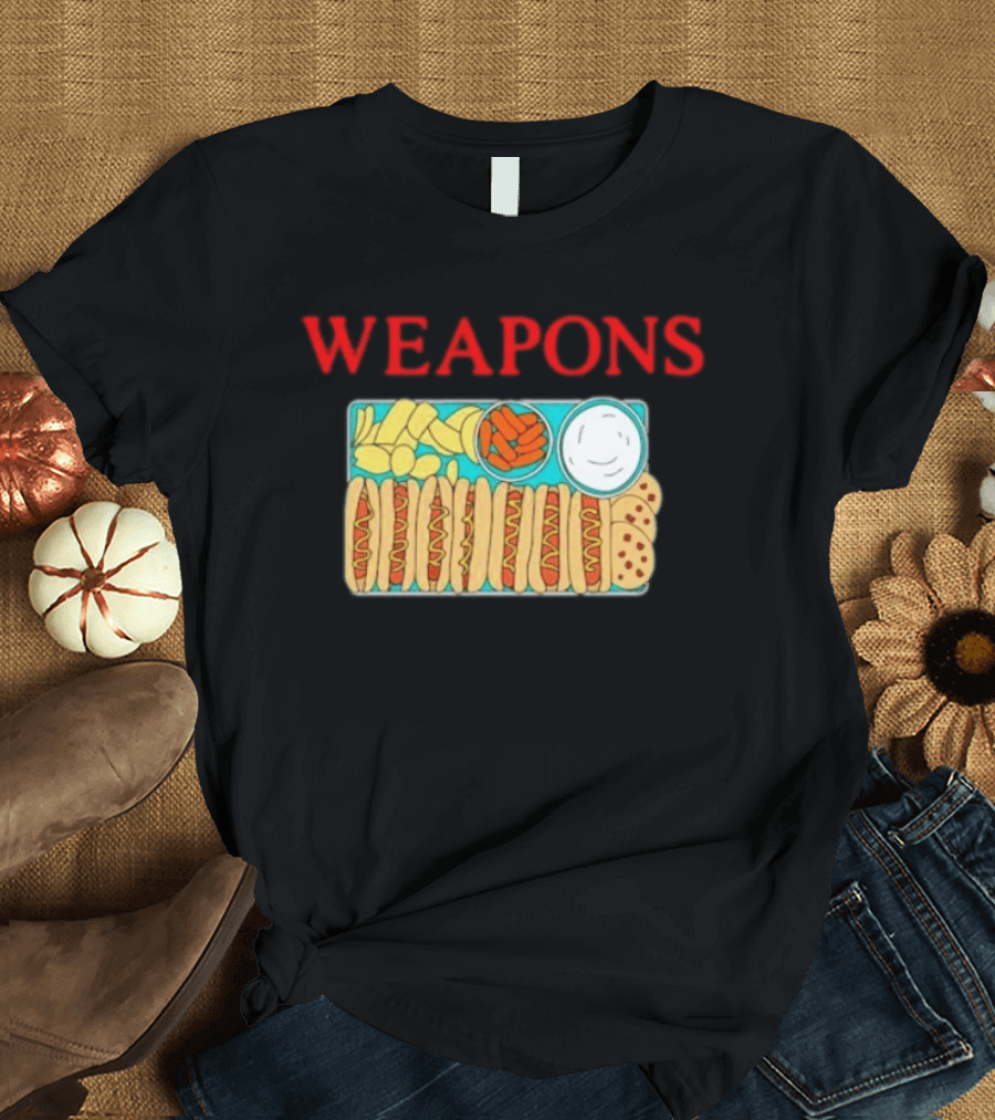 WEAPONS Hot Dog Platter With Chips And Dip T-Shirt