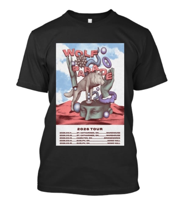 Wolf Parade 2026 Tour St. Catharines Hamilton Guelph Concert Dates T-Shirt
