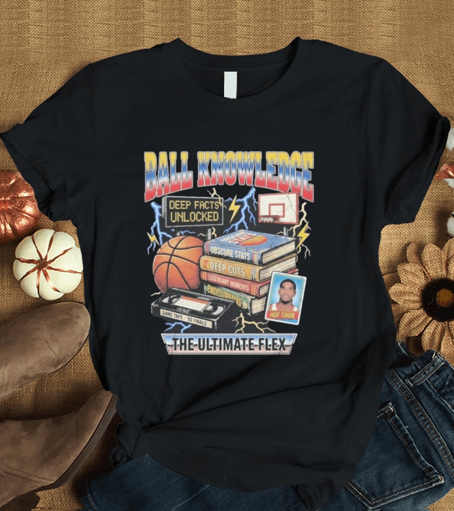 Ball Knowledge Deep Facts Obscure Stats Legendary Moments Encyclopedia Ultimate Flex T-Shirt