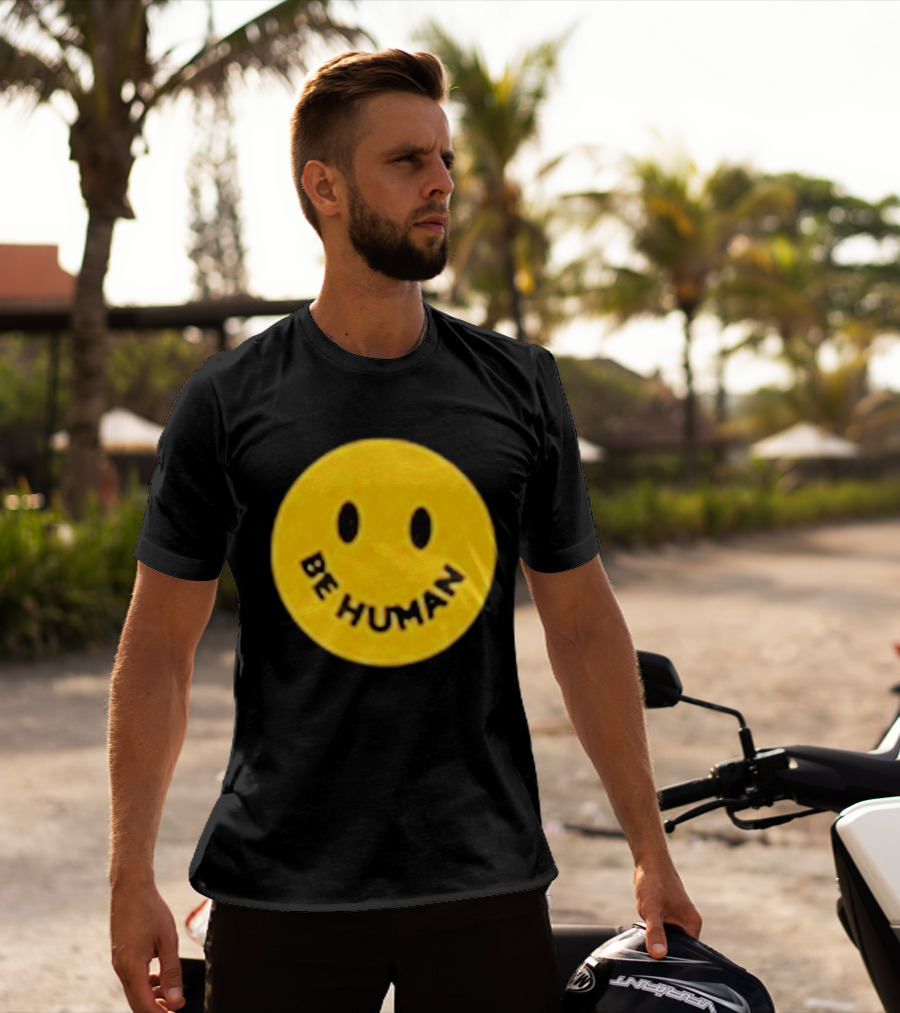 Brighten Be Human Yellow Smiley Face T-Shirt
