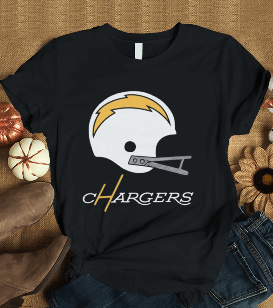 Los Angeles Chargers Big Helmet Football Team T-Shirt