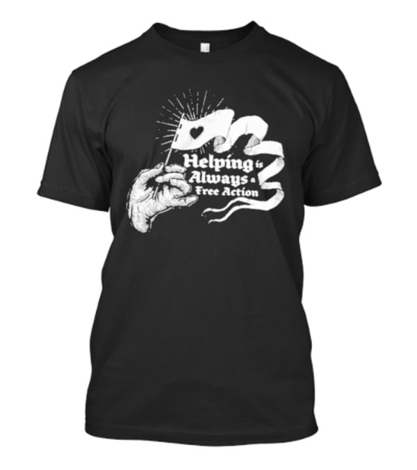 Mcelroy Helping Always Free Action Heart Banner Radiant T-Shirt