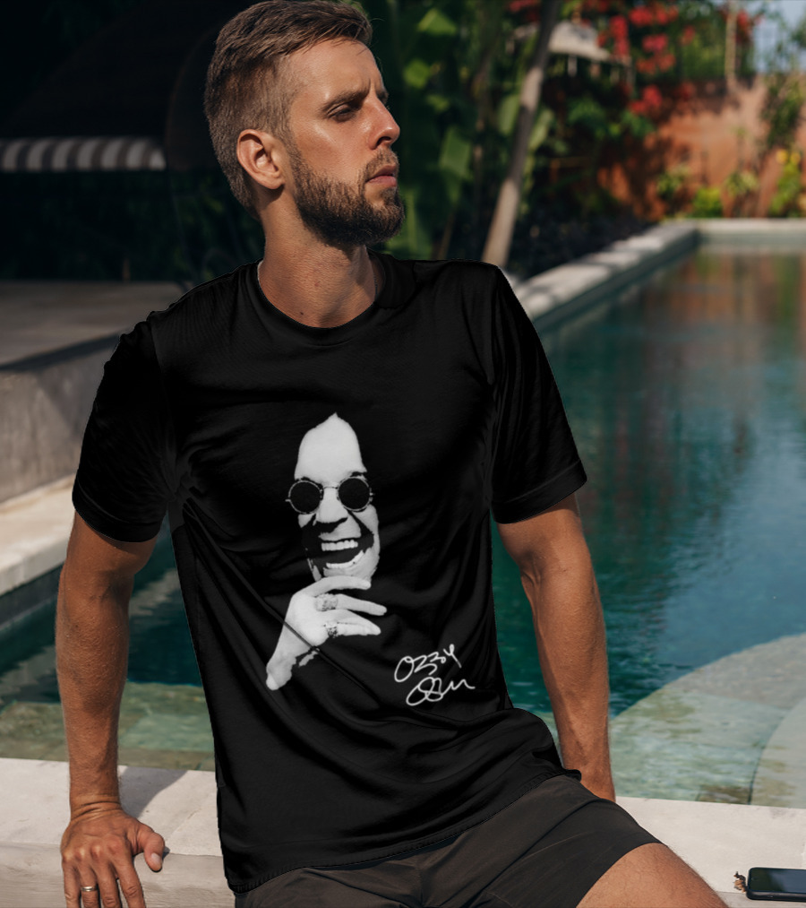 Ozzy Osbourne 1948 2025 Immortal Rest In Peace Rock Legend Signature Image T-Shirt