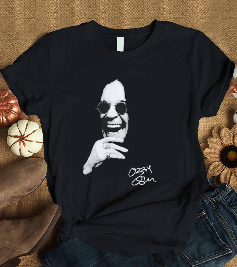 Ozzy Osbourne 1948 2025 Immortal Rest In Peace Rock Legend Signature Image T-Shirt