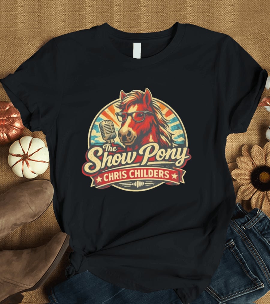 The Show Pony Chris Childers Retro Cartoon Microphone T-Shirt