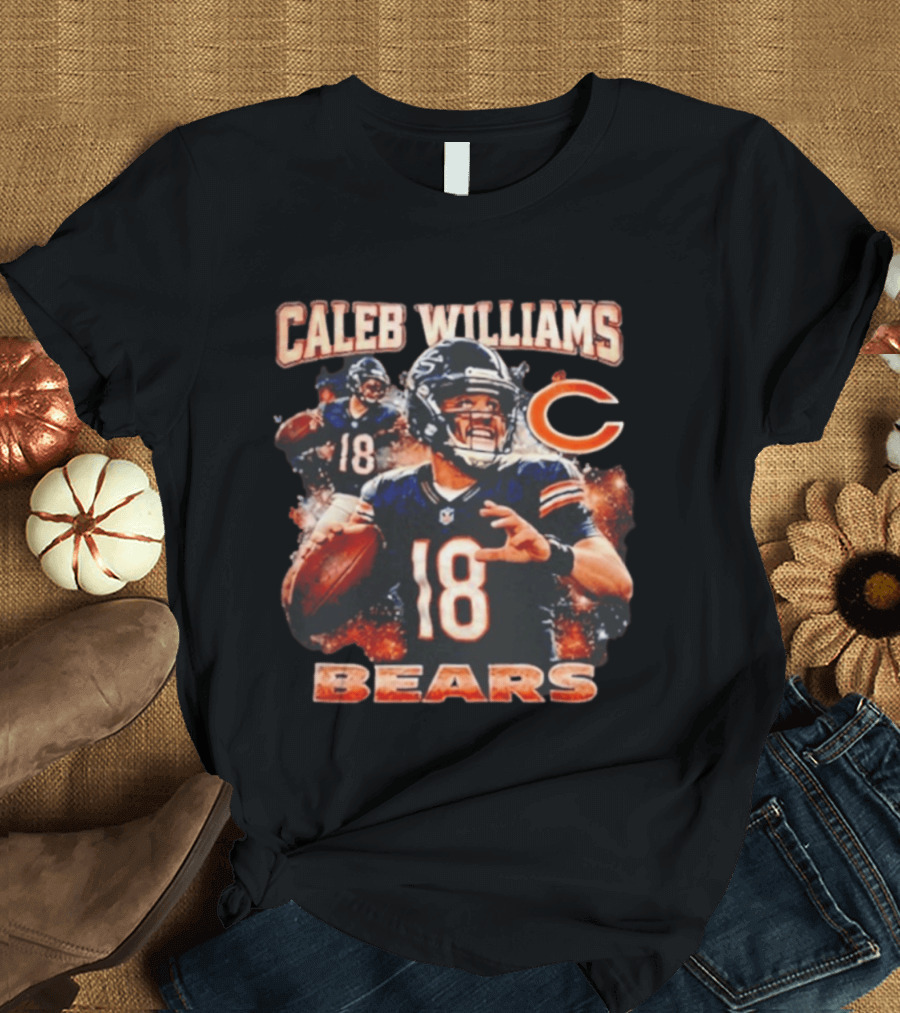 Caleb Williams #18 Chicago Bears Quarterback Football Fan Gear T-Shirt