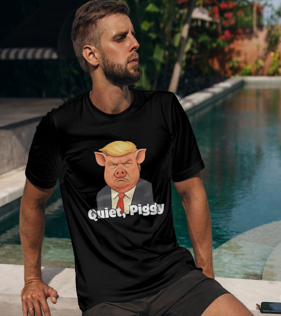 Quiet Piggy Suit Protest T-Shirt