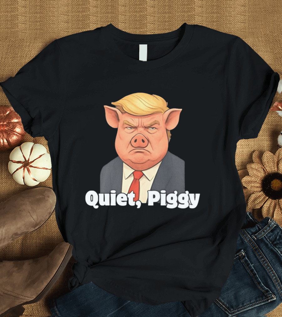 Quiet Piggy Suit Protest T-Shirt