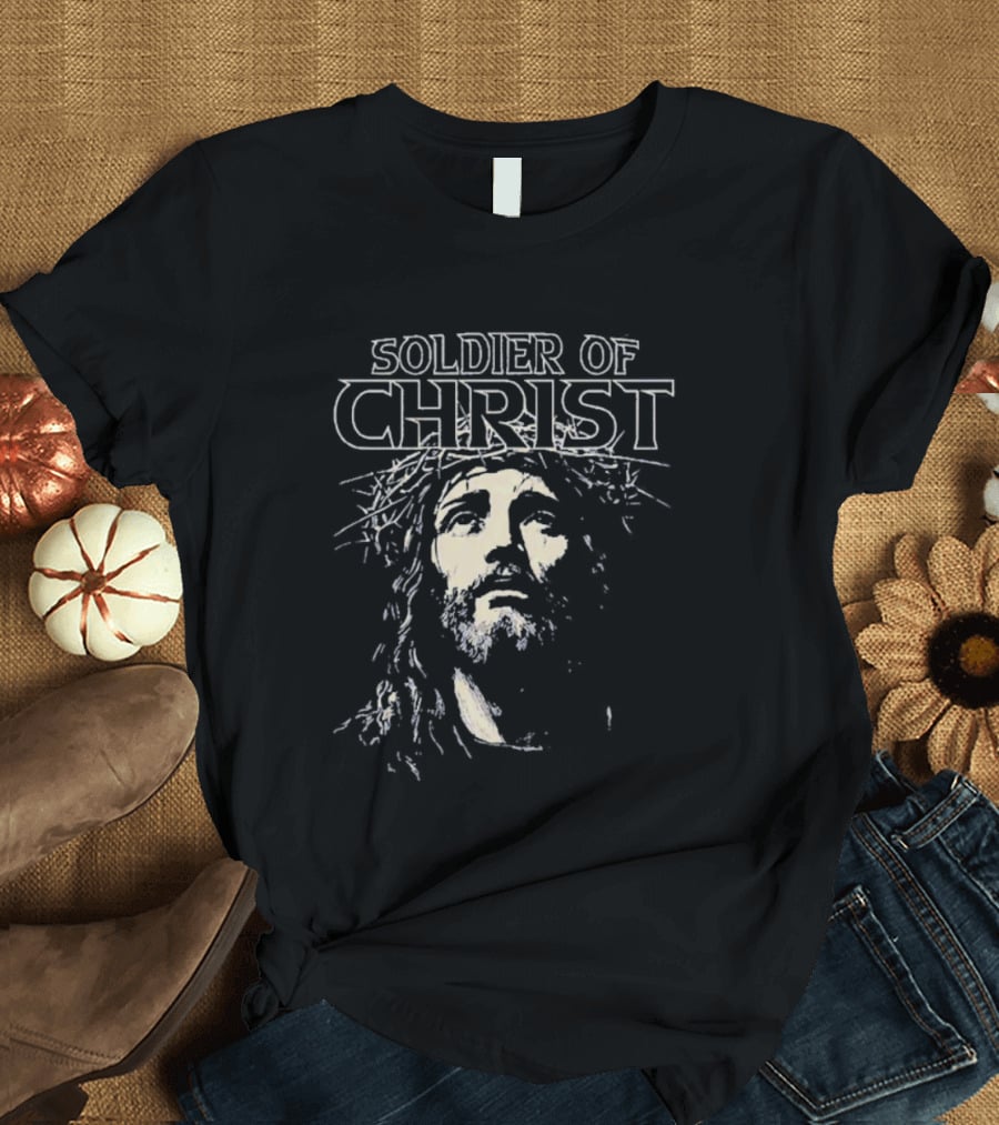 Soldier Of Christ Jesus Savior Crown Of Thorns T-Shirt
