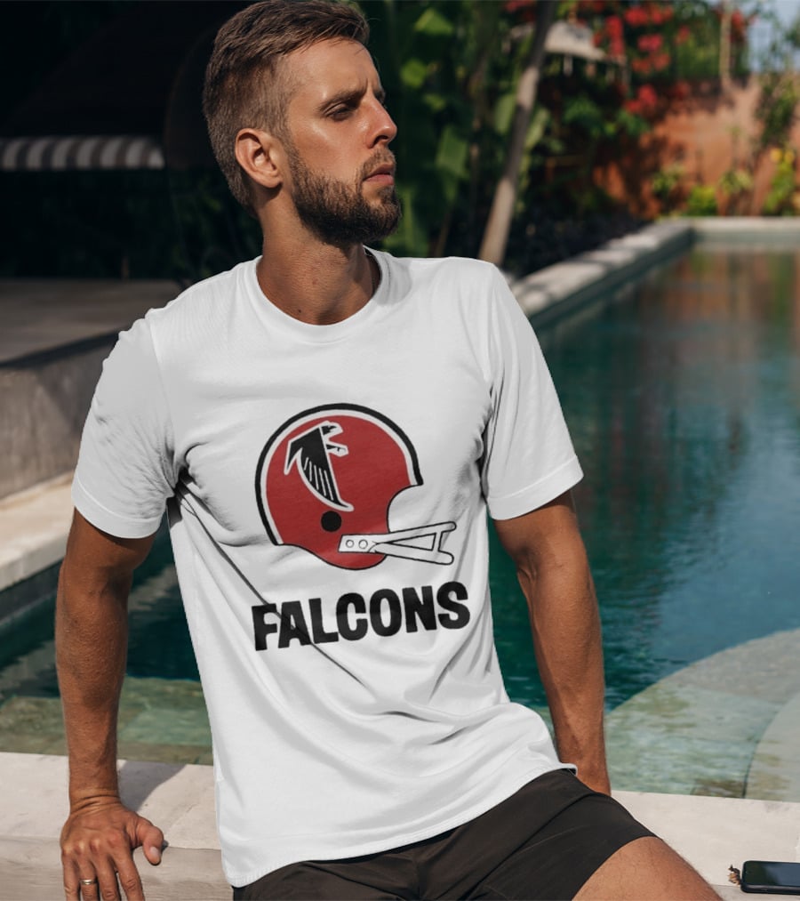 Atlanta Falcons Big Helmet Red Falcon T-Shirt