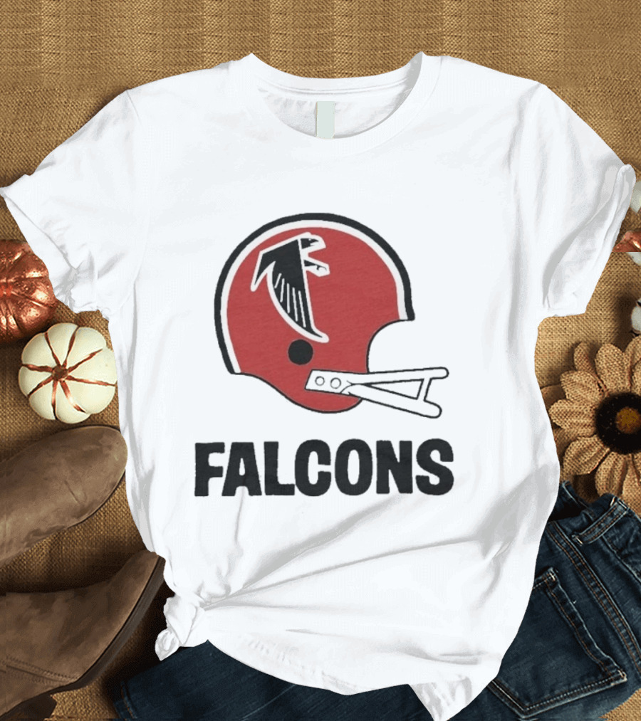 Atlanta Falcons Big Helmet Red Falcon T-Shirt