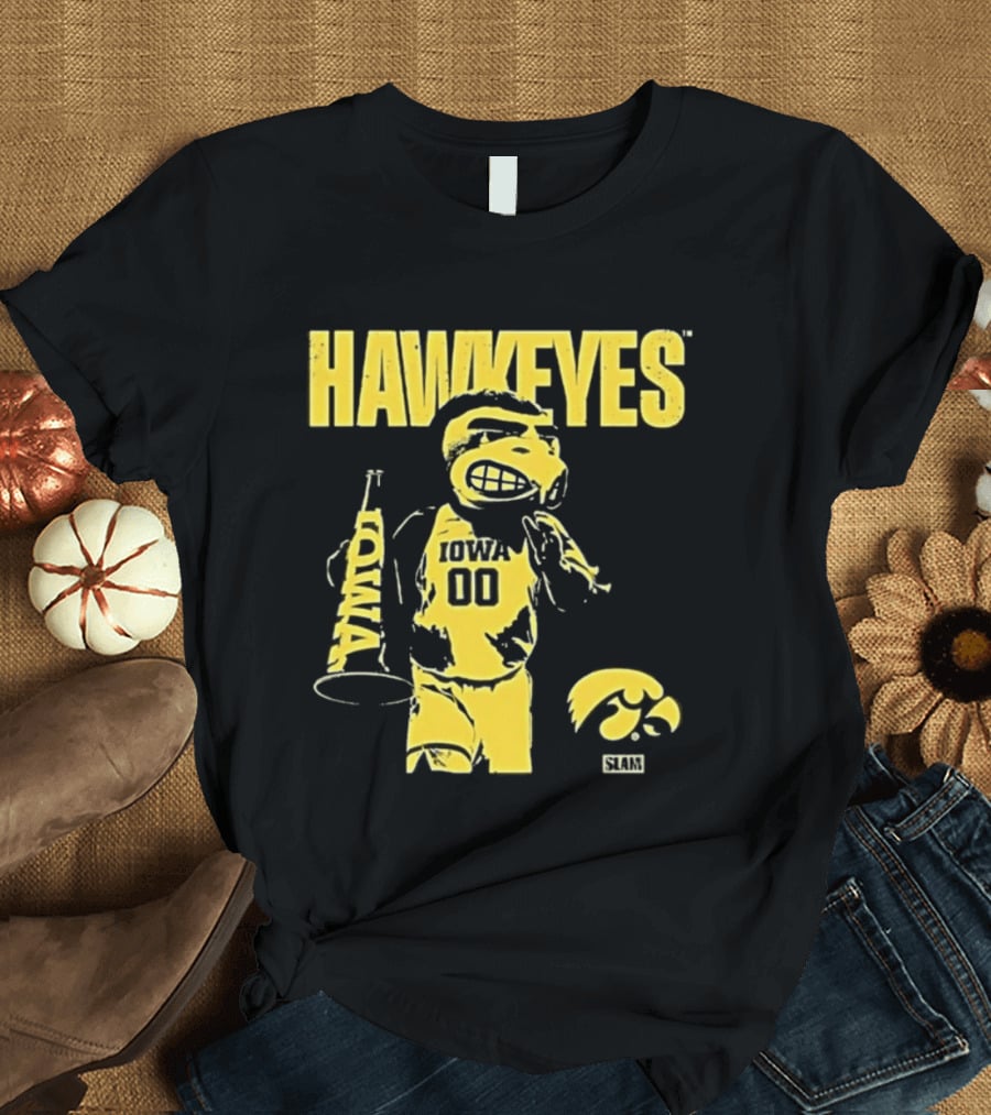 Iowa Hawkeyes Herky The Hawk 00 Slam Basketball T-Shirt