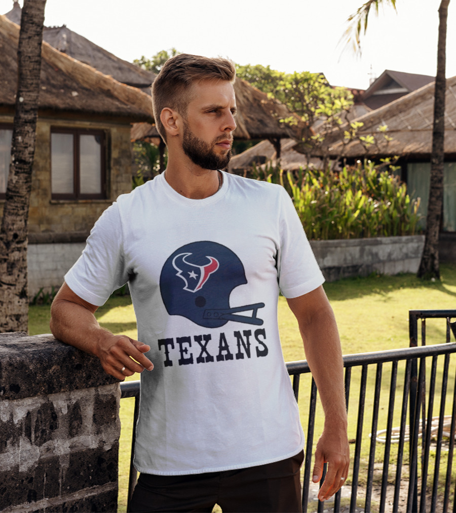 Houston Texans Big Helmet Texans Football Team T-Shirt