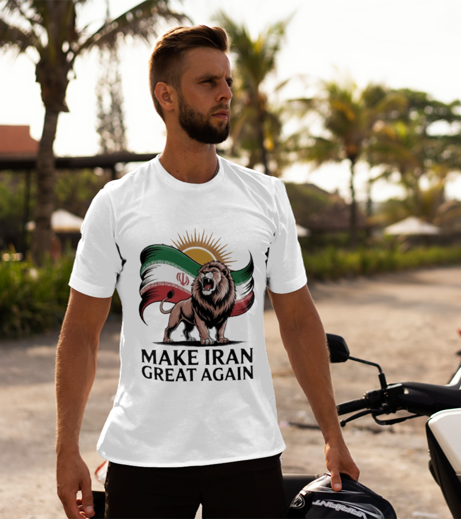 Make Iran Great Again Persian Lion Flag Sun T-Shirt