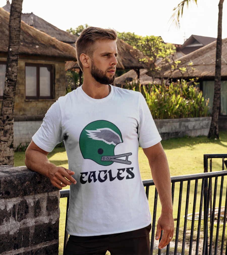Philadelphia Eagles Helmet Green Wing T-Shirt