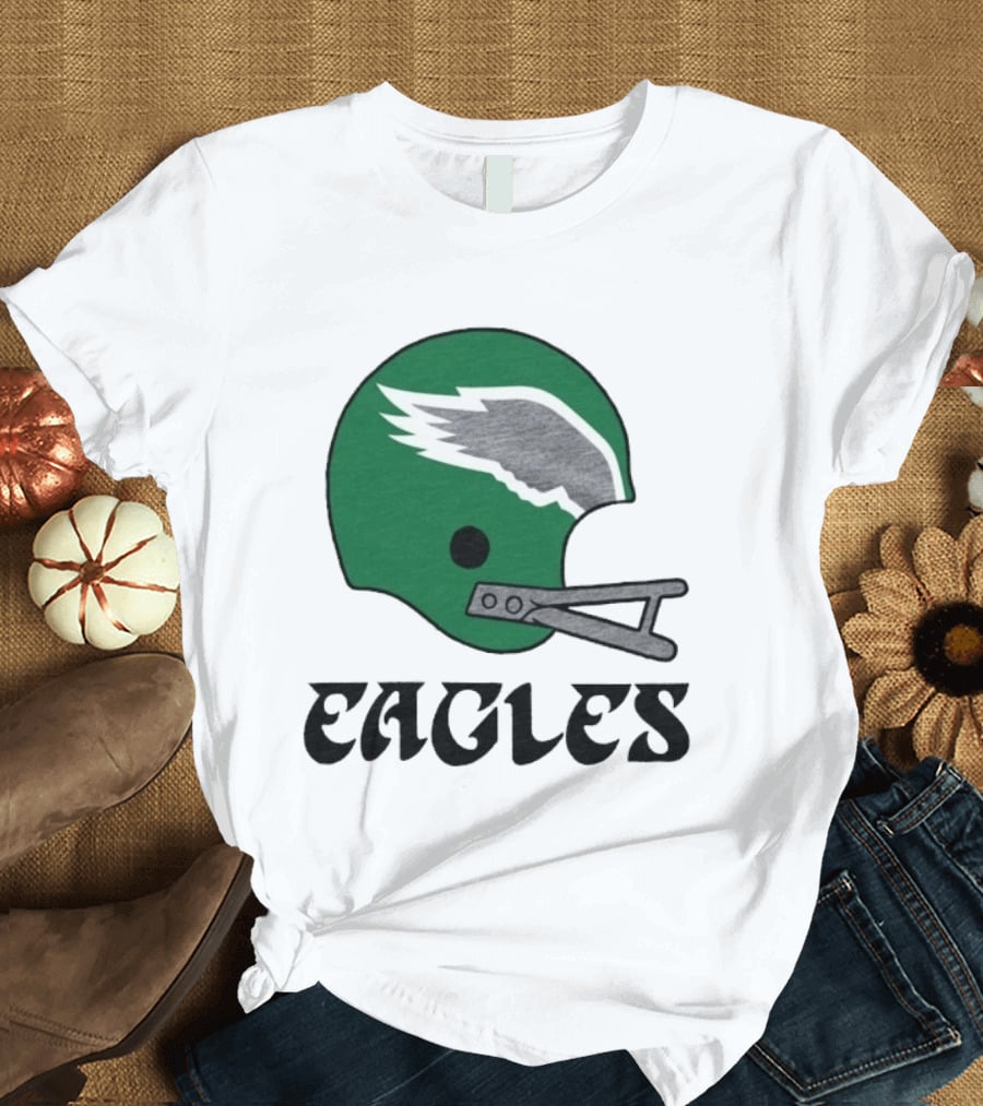 Philadelphia Eagles Helmet Green Wing T-Shirt