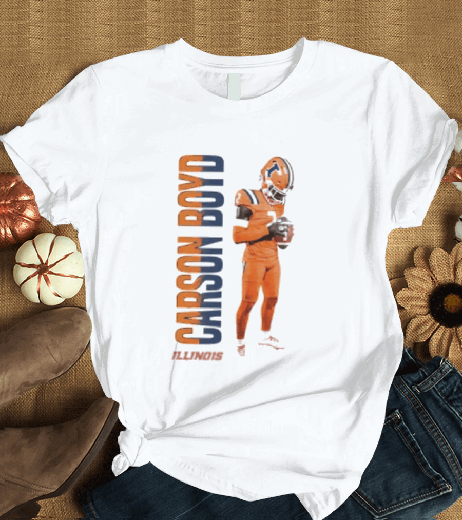 Carson Boyd Illinois Fighting Illini Player Football T-Shirt