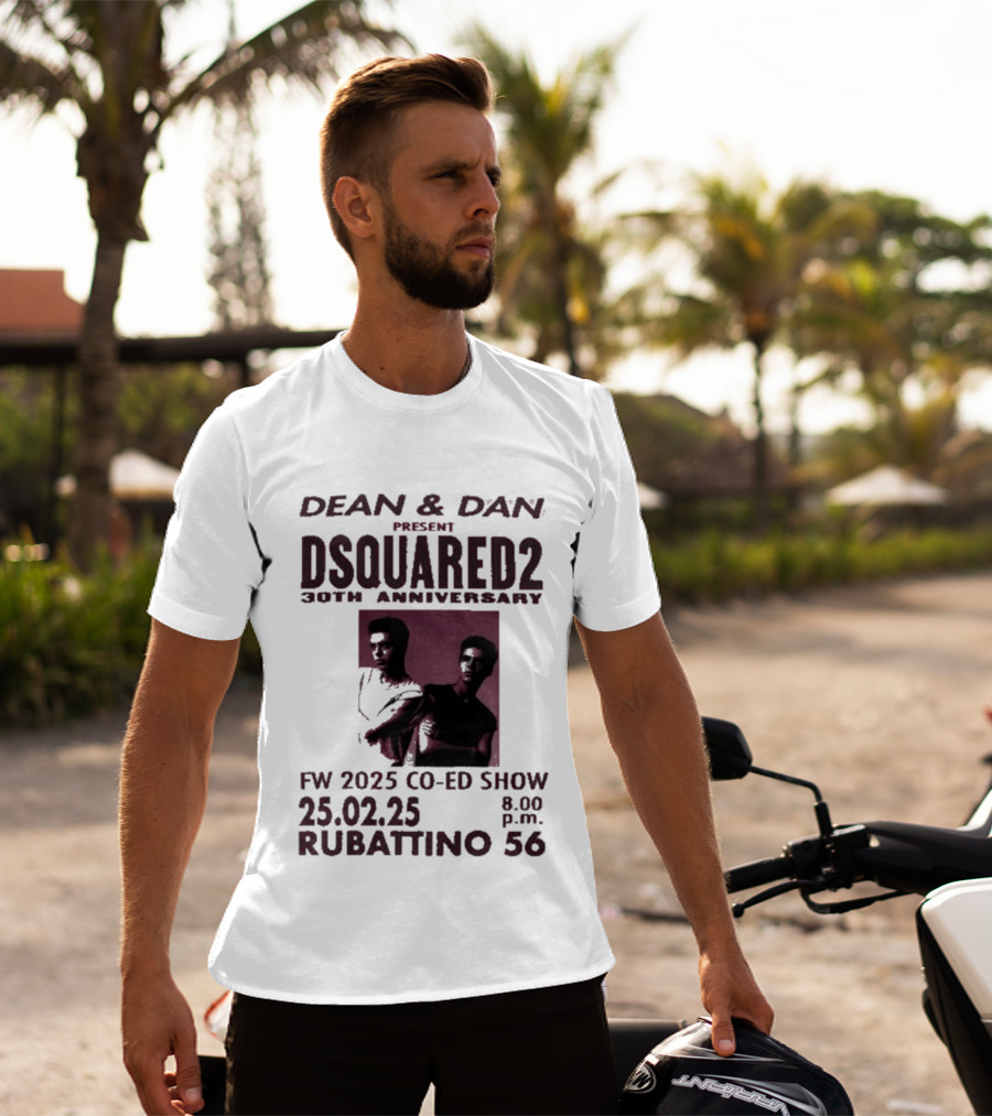 Dean & Dan Present Dsquared2 30th Anniversary FW 2025 Co Ed Show Rubattino 56 25.02.25 8 P.m. T-Shirt
