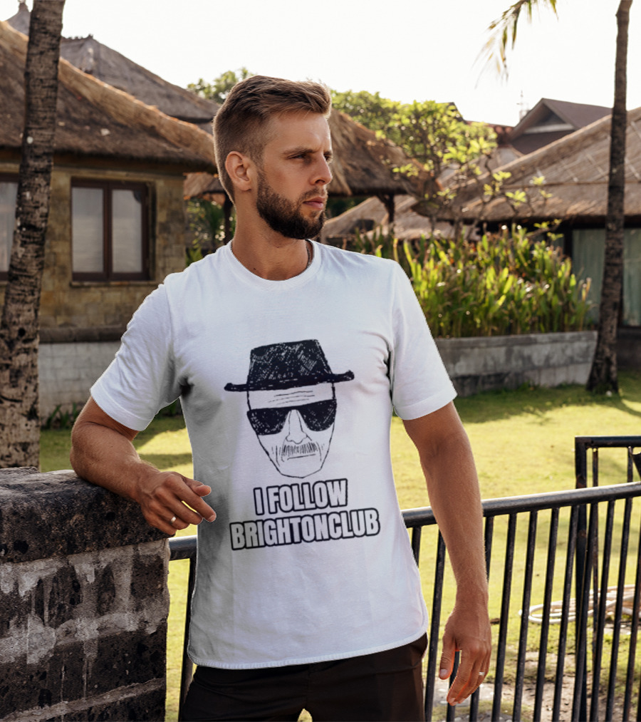 I Follow Brighton Club Walter Face Hat And Sunglasses T-Shirt