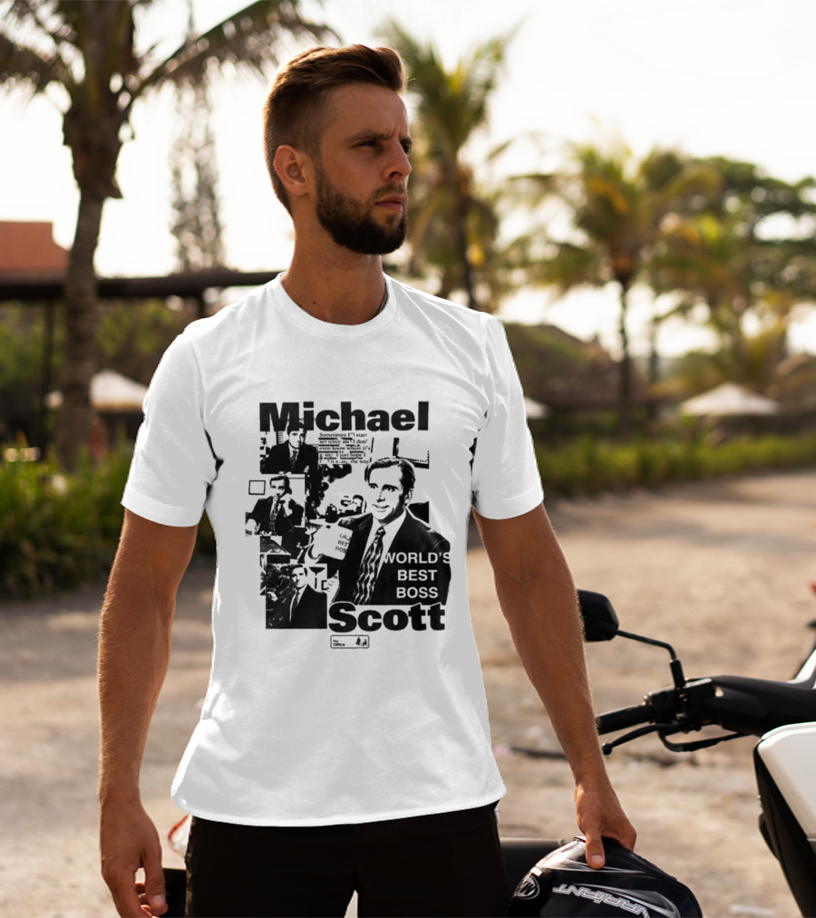 Michael Scott World's Best Boss The Office Iconic TV Comedy T-Shirt