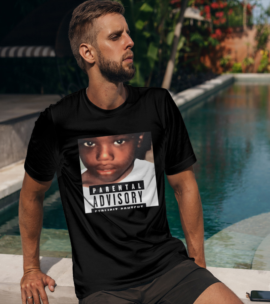 Parental Advisory Explicit Content Young Boy Image T-Shirt