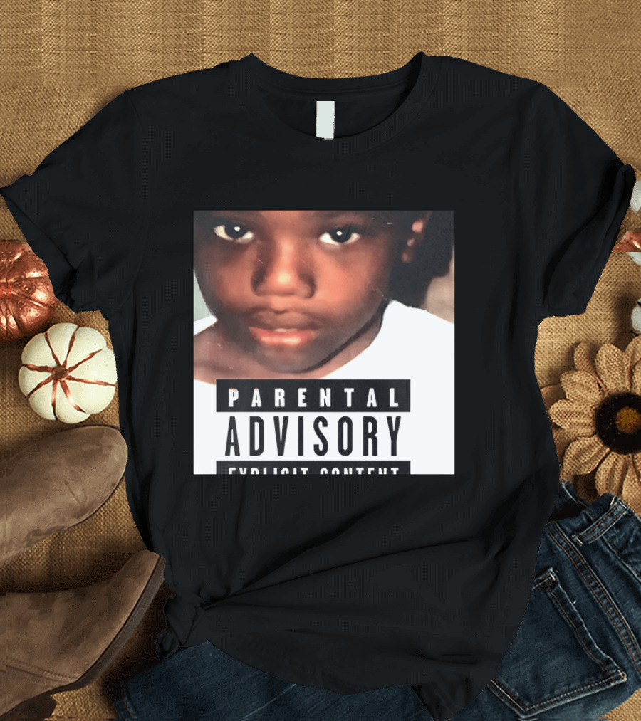 Parental Advisory Explicit Content Young Boy Image T-Shirt