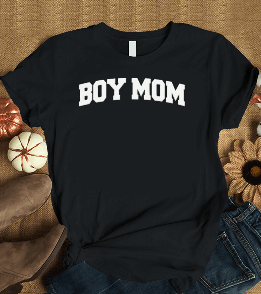 Boy Mom Puff Bold Text Arch T-Shirt
