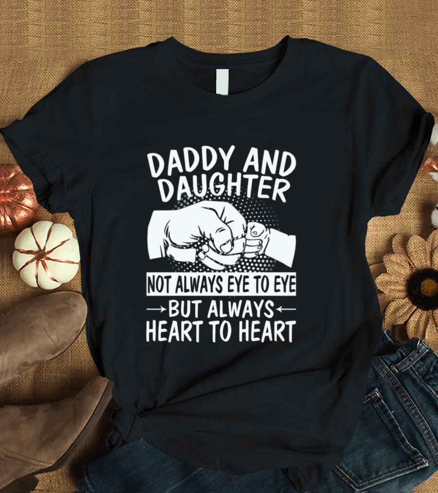 Daddy And Daughter Heart To Heart Fist Bump T-Shirt
