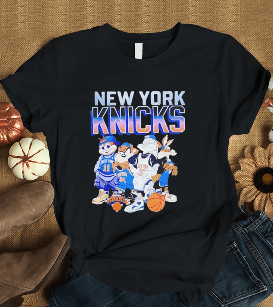 New York Knicks Looney Tunes Basketball Collaboration T-Shirt
