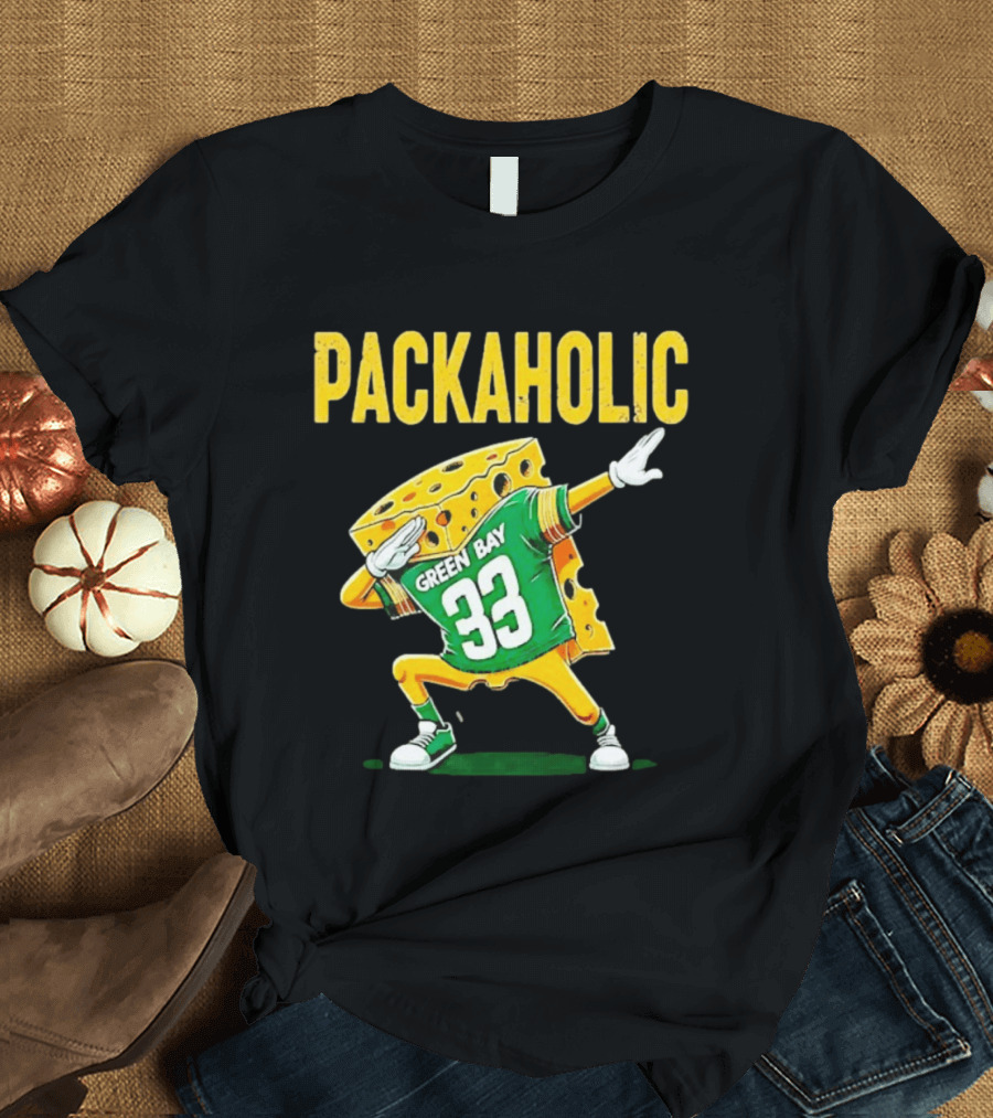 Packaholic Green Bay 33 Cheesehead Dab T-Shirt