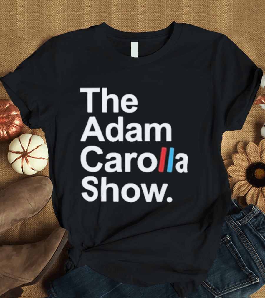 The Adam Carolla Show Podcast ACS Text Red Blue T-Shirt