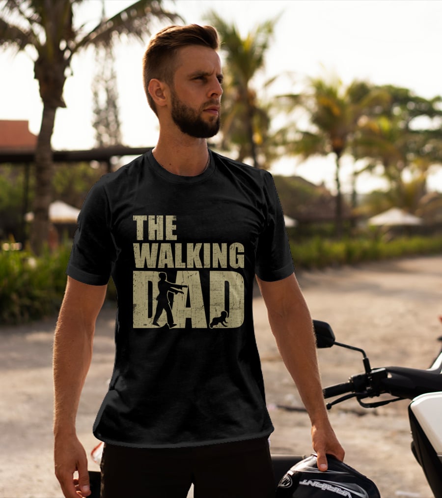 The Walking Dad Zombie Parody Dad And Baby T-Shirt