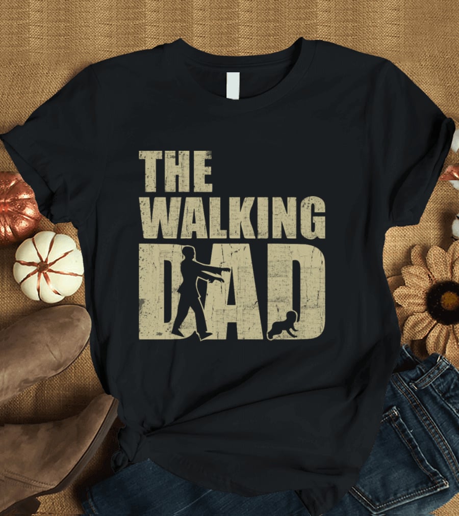 The Walking Dad Zombie Parody Dad And Baby T-Shirt