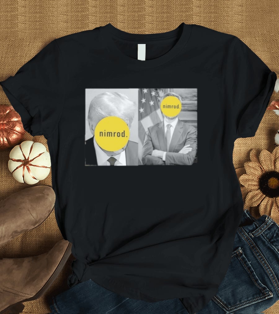 Trump JD Vance Nimrod Yellow Circle Comedy T-Shirt