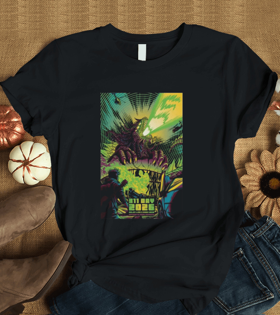 311 Day 2026 Dolby Live At Park MGM Las Vegas NV Alien Monster Art Helicopters T-Shirt