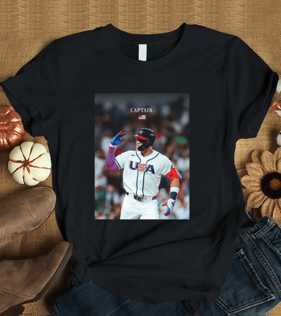 Aaron Judge Captain USA Team 2026 World Baseball T-Shirt