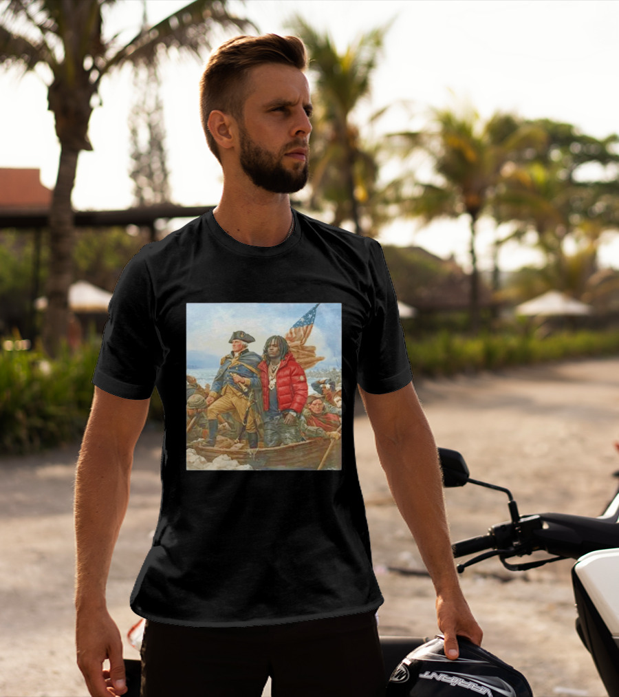 Chief Keef George Washington Parody Crossing The Delaware T-Shirt