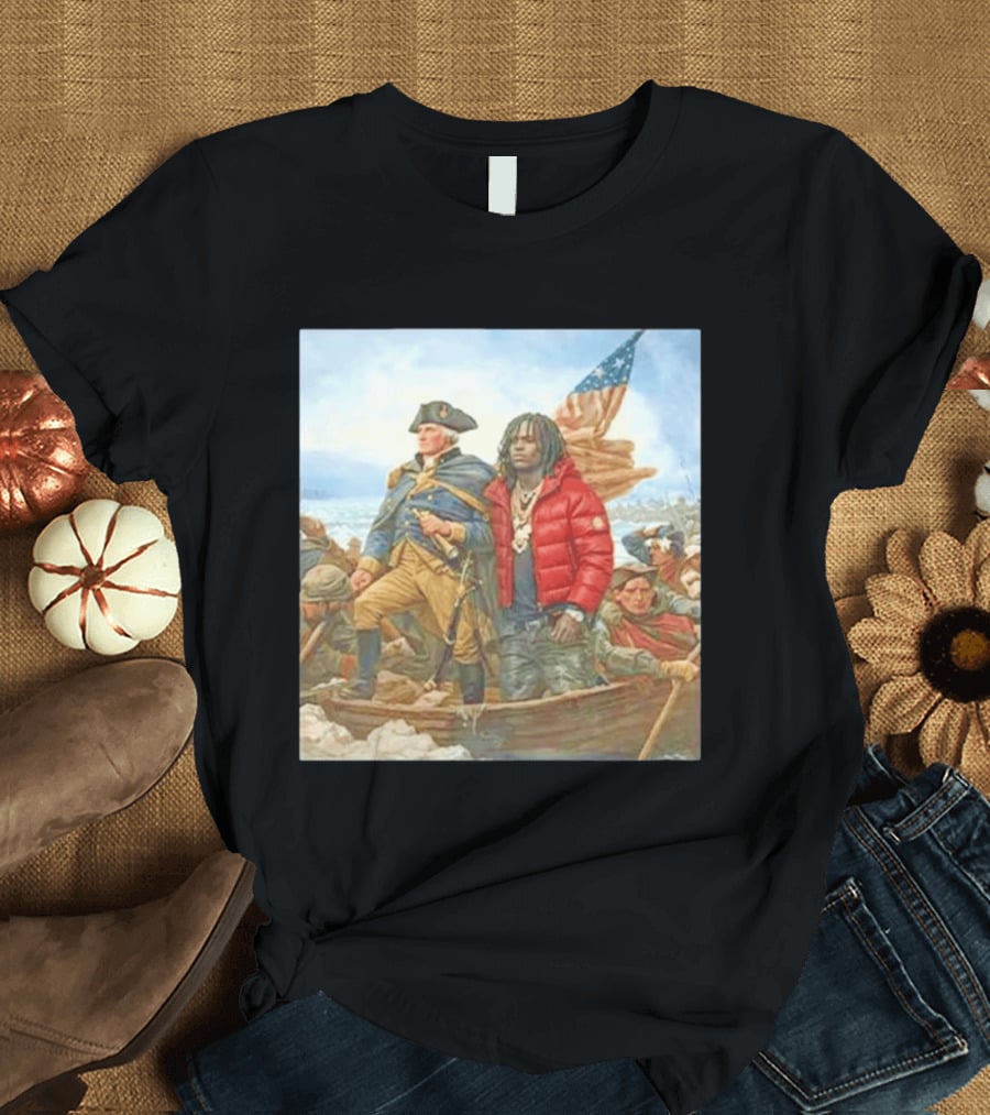 Chief Keef George Washington Parody Crossing The Delaware T-Shirt