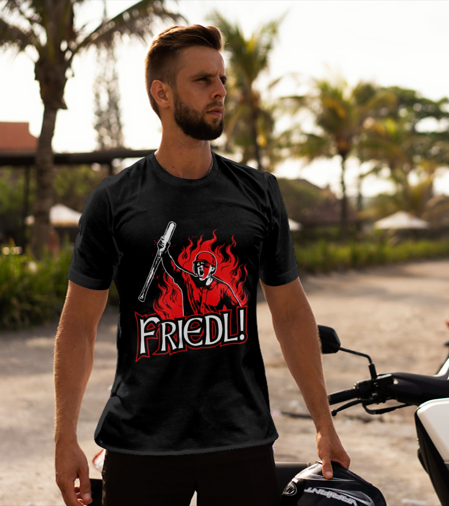 Friedl Awesome Baseball Fire T-Shirt