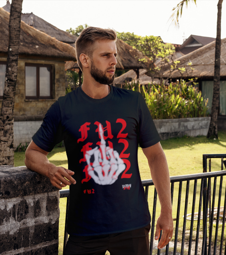FU2 Middle Finger Three 6 Mafia Master Of Evil T-Shirt