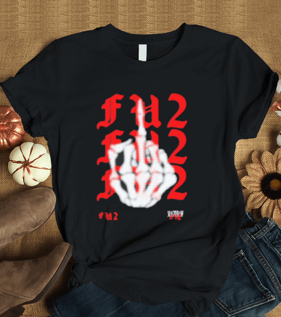 FU2 Middle Finger Three 6 Mafia Master Of Evil T-Shirt