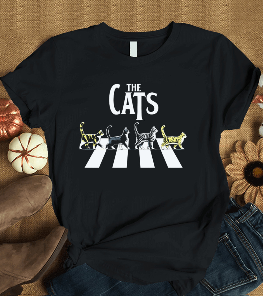 The Cats Abbey Road Parody Walking Cats T-Shirt