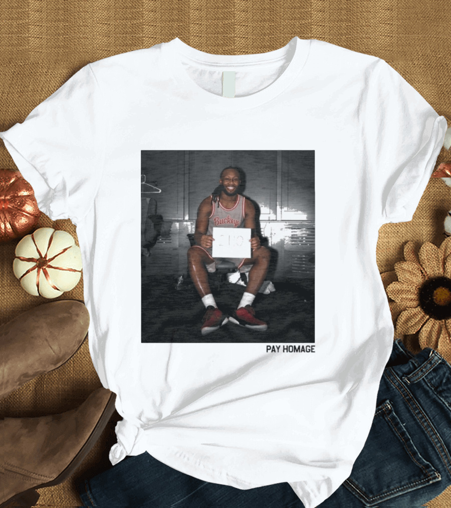 Buckeye Jersey Bruce Thornton 110 Pay Homage Locker Room T-Shirt
