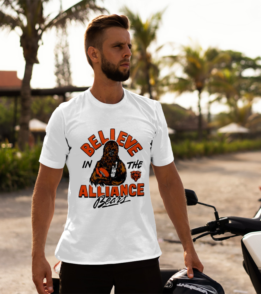 Believe In The Alliance Chicago Bears Star Wars Chewbacca T-Shirt