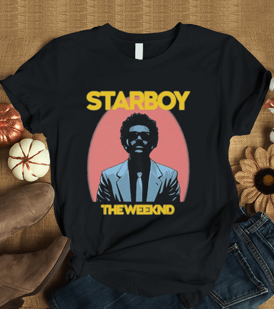 Starboy The Weeknd Music Icon Bold Yellow T-Shirt