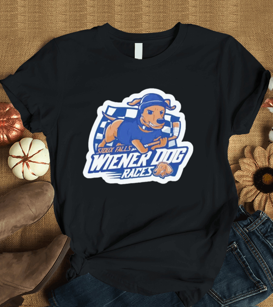 Sioux Falls Wiener Dog Hockey Races Fun Event T-Shirt