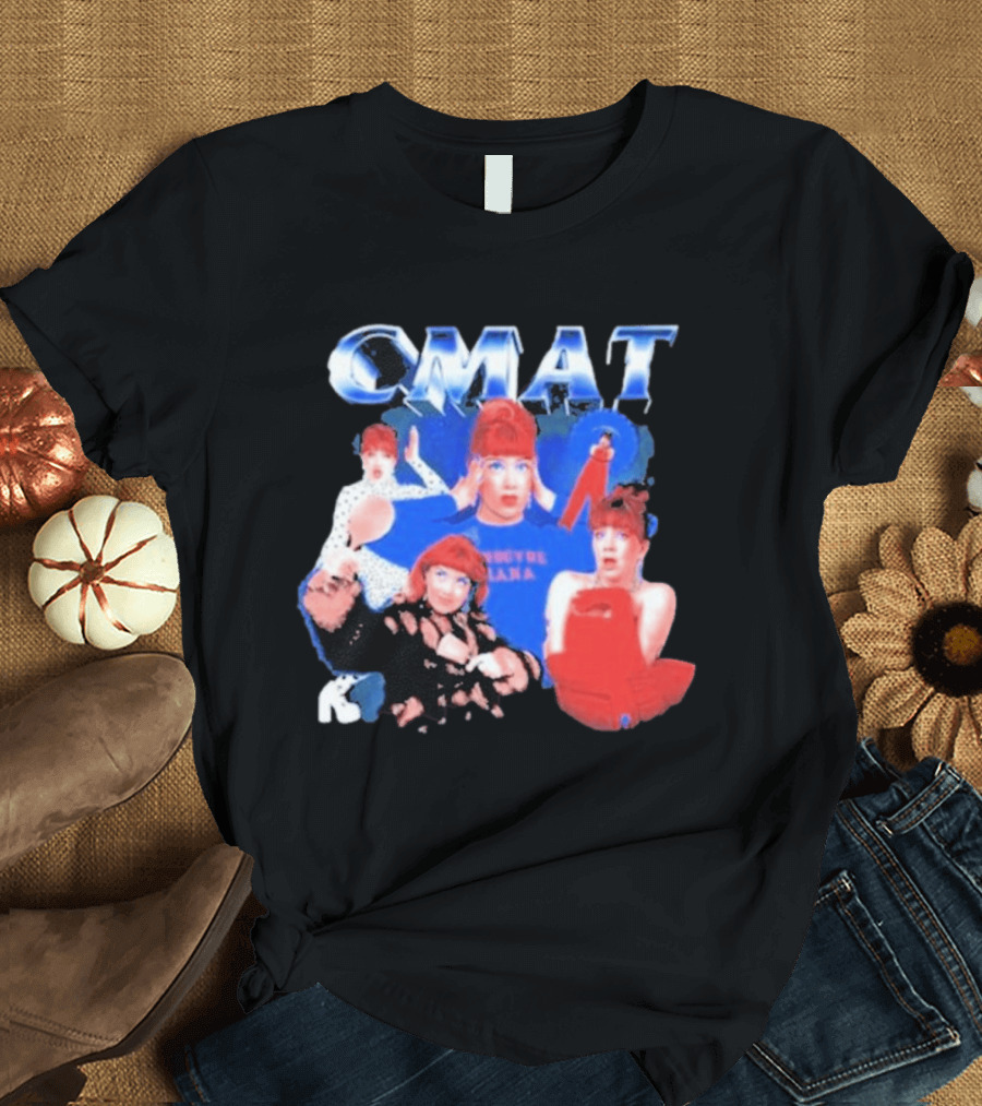 CMAT Retro Pop Style Collage With Colorful Characters T-Shirt