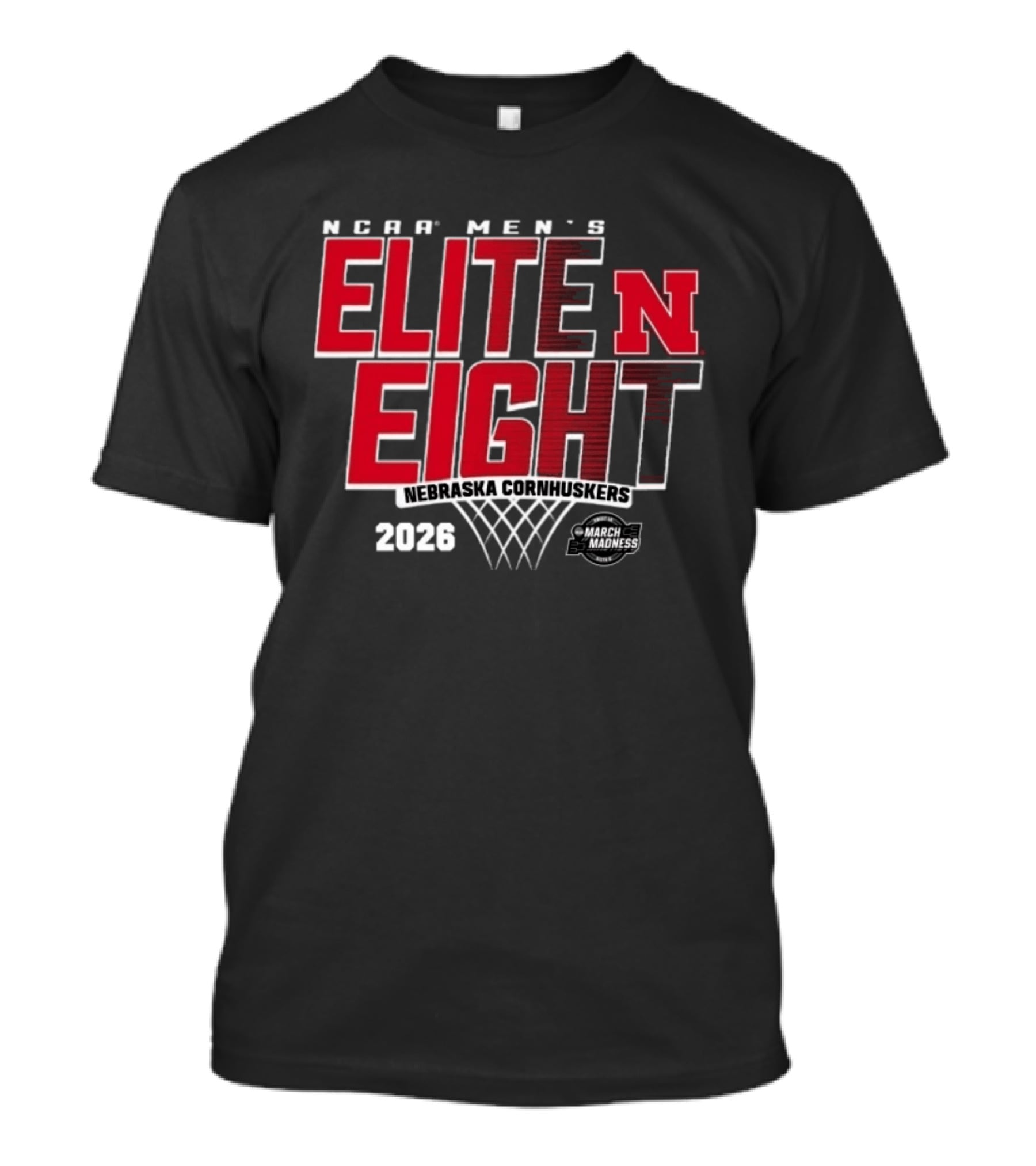 NCAA Men's 2026 Elite Eight Nebraska Cornhuskers March Madness T-Shirt